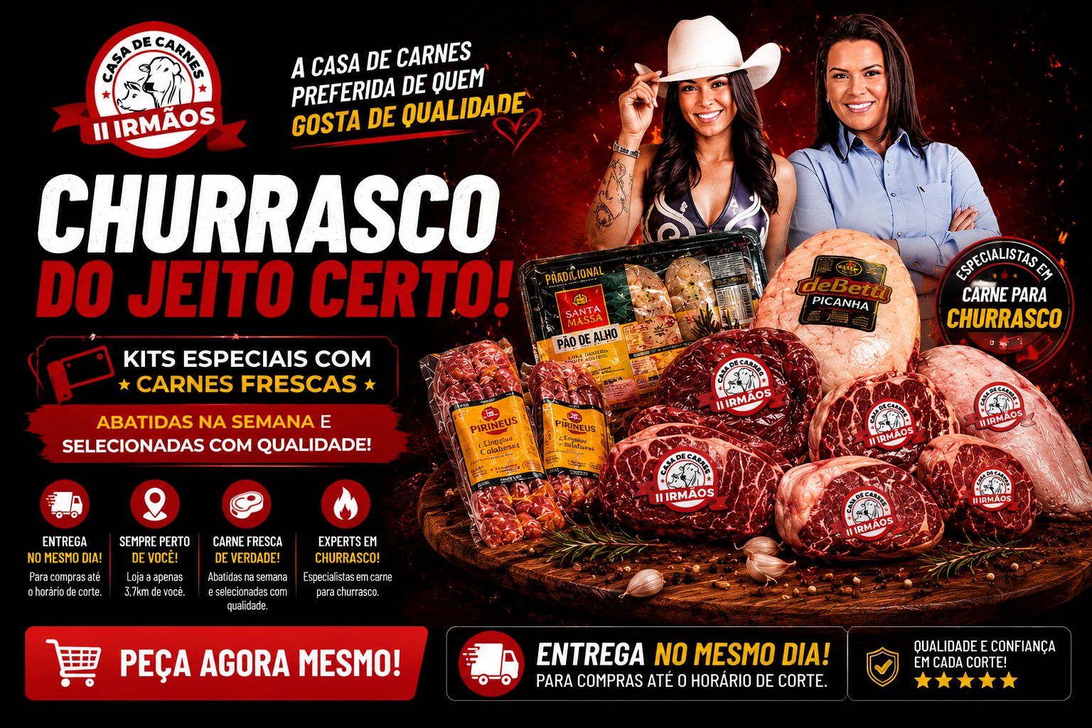 Churrasco do Jeito Certo - Casa de Carnes 2 Irmãos